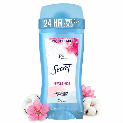 Secret Invisible Solid Deodorant, Powder Fresh (2.6oz.)
