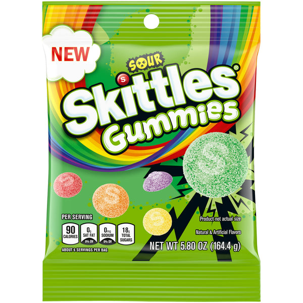 Skittles Sour Chewy Gummies, (5.8oz.)