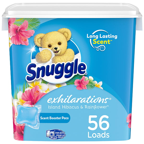 Snuggle Exhilarations Laundry Scent Booster Pacs, Island Hibiscus and Rainflower, (56ct.)