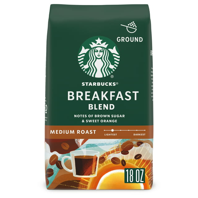 Starbucks Ground Medium Roast Coffee, Breakfast Blend (18oz.)