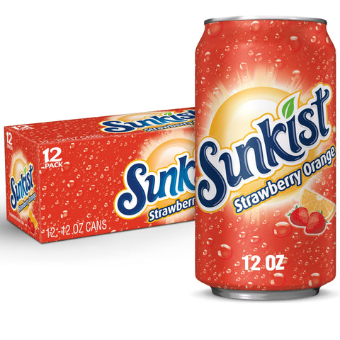 Sunkist Soda Pop, Strawberry Orange (12ct.)