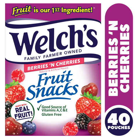 Welch's Fruit Snacks, Berries 'N Cherries (40ct.)