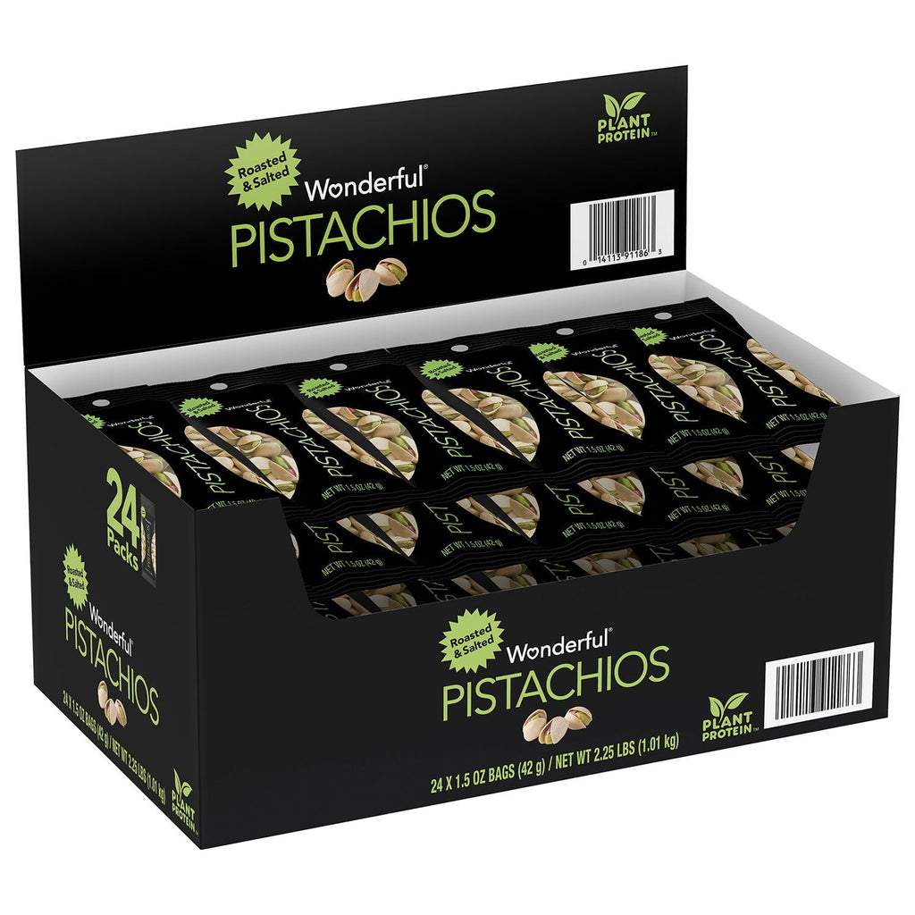 Wonderful Roasted and Salted Pistachios (1.5 oz., 24 pk.)