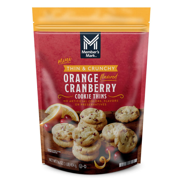 Member's Mark Orange Cranberry Cookie Thins, (16oz.)