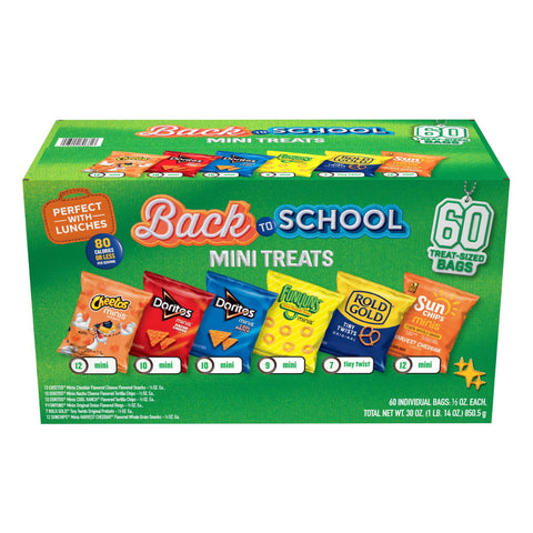 Frito Lay Snacks Back To School Mini Treats, Variety Pack, (60ct.)