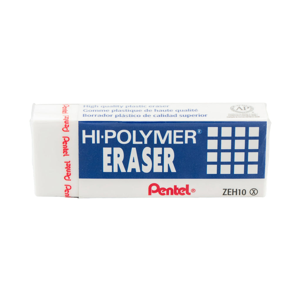 Pentel Hi-Polymer Block Eraser, White, (1ct.)