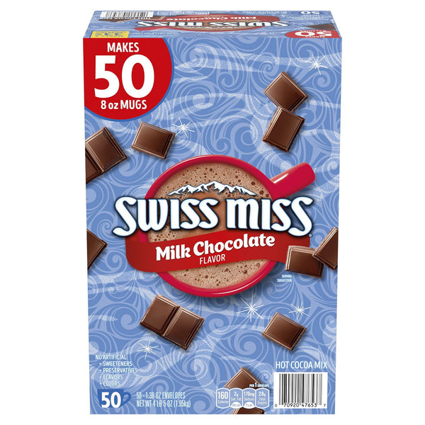 Swiss Miss Cocoa Milk Chocolate Packets, (50 ct.)