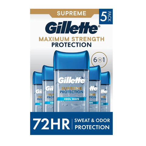 Gillette Clear Gel Men’s Antiperspirant and Deodorant, Cool Wave (3.8oz)