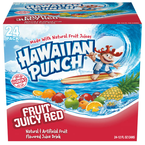 Hawaiian Punch Fruit Juicy Red Drink, (24/12oz)