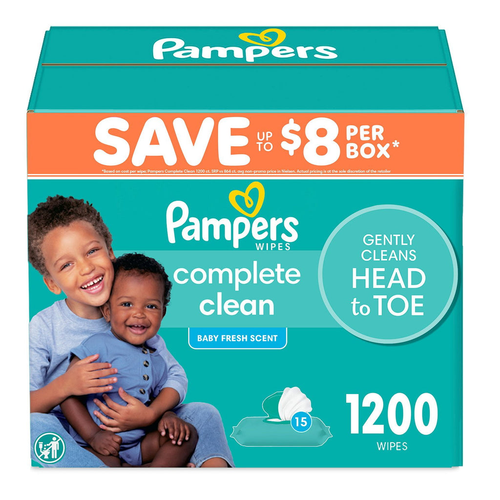 Pampers Complete Clean Baby Wipes, Baby Fresh Scent (15pk., 1200ct.)