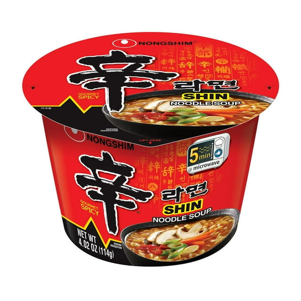 Nongshim Shin Ramyun Spicy Beef Ramen Noodle Soup , (4.02oz.)