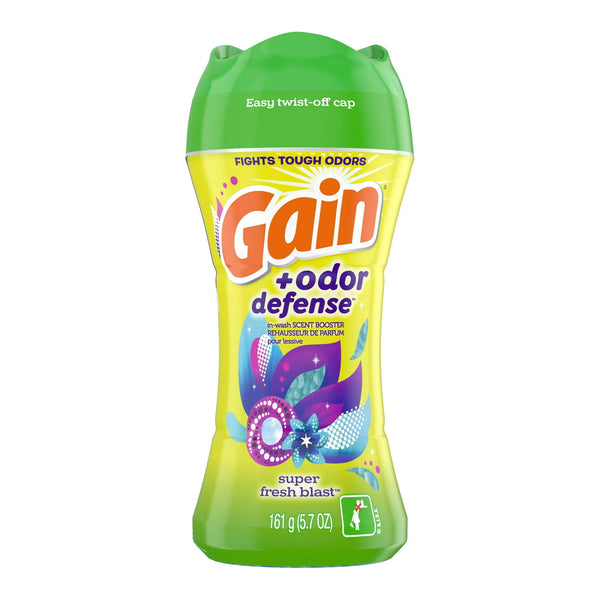 Gain + Odor Defense In-Wash Scent Booster, Super Fresh Blast Scent (5.7oz.)