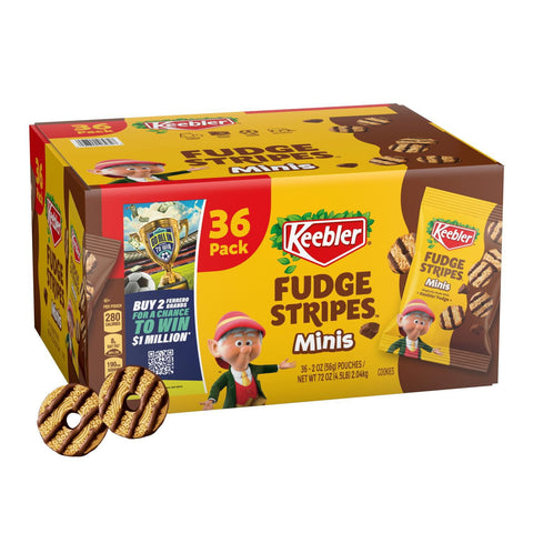 Keebler Fudge Stripes Original Minis Cookies, (36ct.)