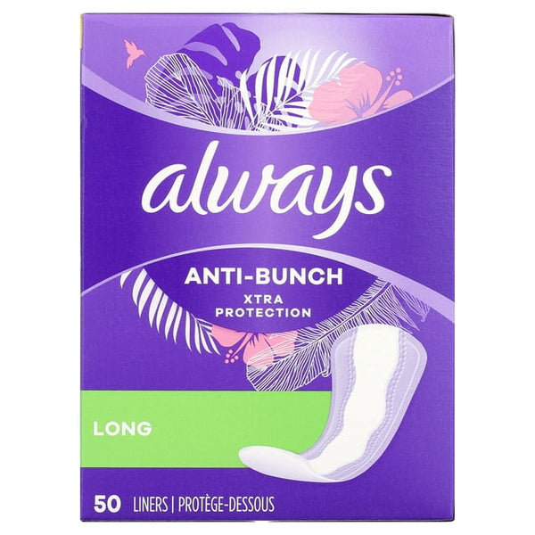 Always Anti-Bunch Xtra Protection Daily Liners, Long (50ct.)