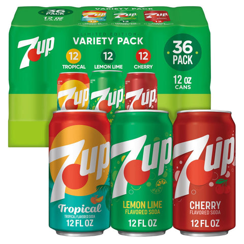 7UP Summer Variety Pack, (12 fl. oz., 36pk.)