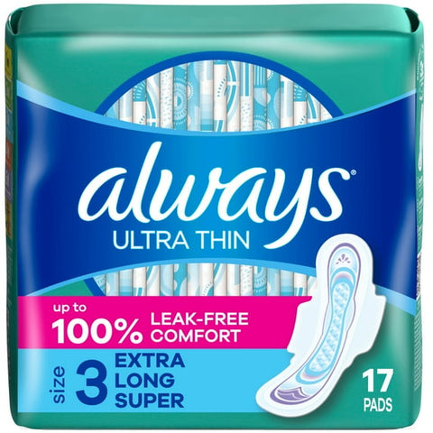 Always Ultra Thin Regular Pads w/Wings, Size 3 (17ct.)