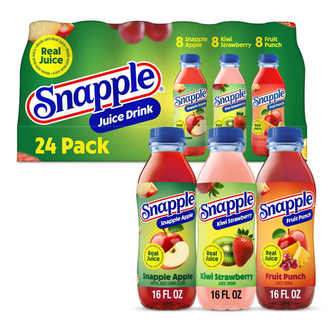 Snapple Juice Drink Variety, (24/16oz)