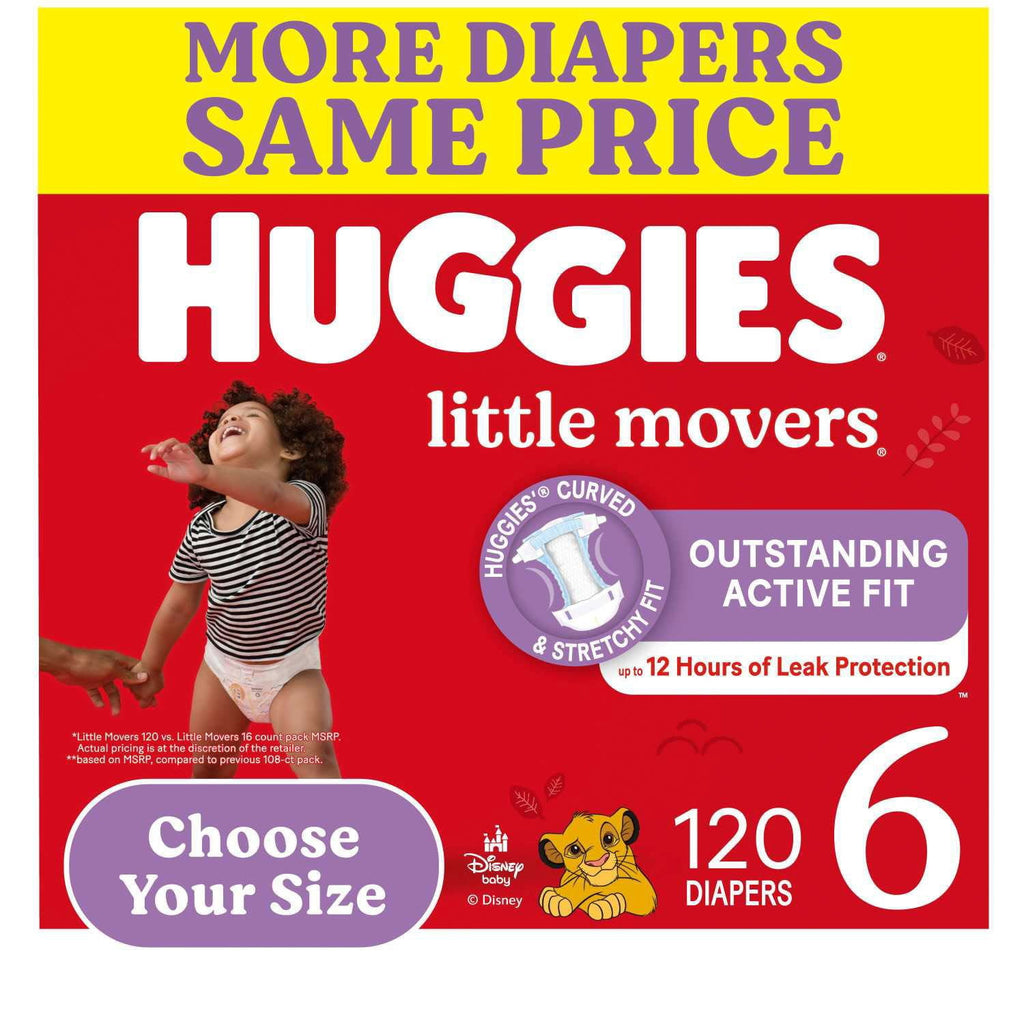 Huggies Little Movers Diapers Size 6, (120ct.)