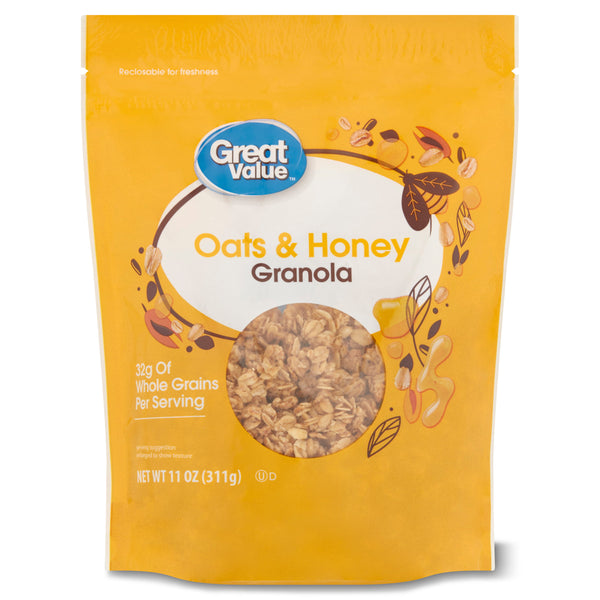 Great Value Oats & Honey Granola, (11 oz.)