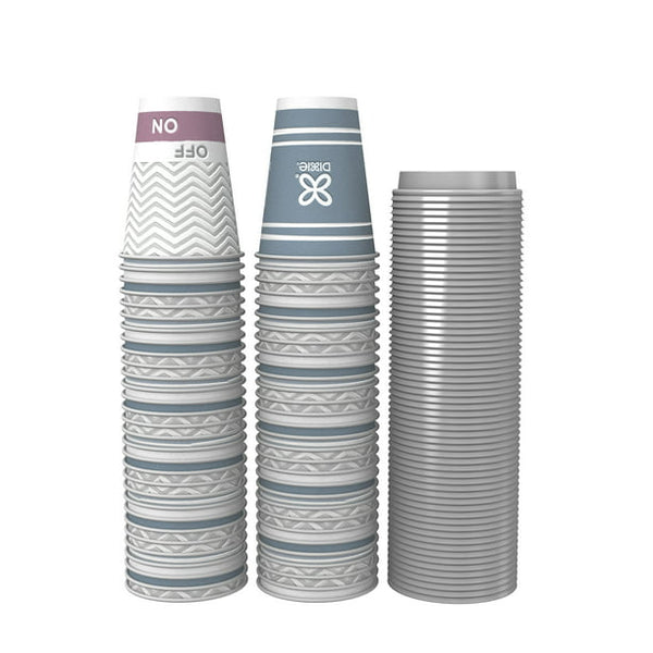 Dixie To Go Hot/Cold Paper Cups w/Lids, (12oz.,60ct.)