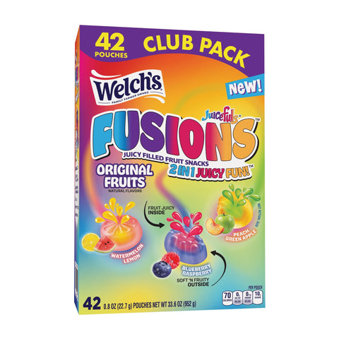 Welch's Juicefuls Fusions Fruit Snacks, (0.8oz., 42pk.)