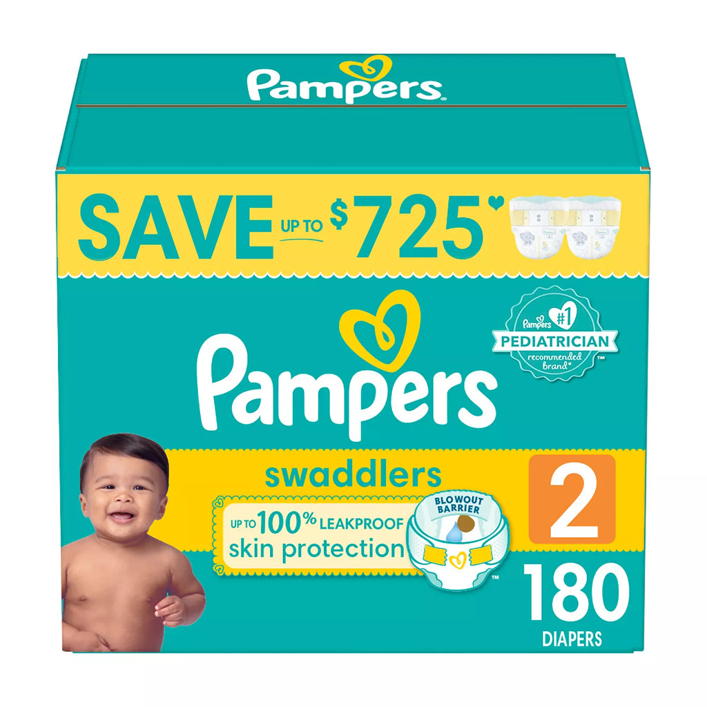 Pampers Swaddlers Diapers Size 2, (180ct.)