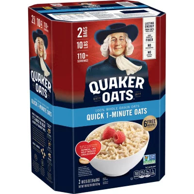 Quaker Oats Quick 1-Minute Oatmeal (5lb, 2pk)