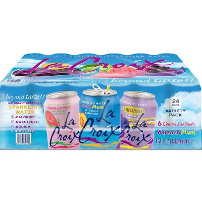 La Croix Black Razz Berry Sparkling Water Variety Pack (12oz., 24pk.)