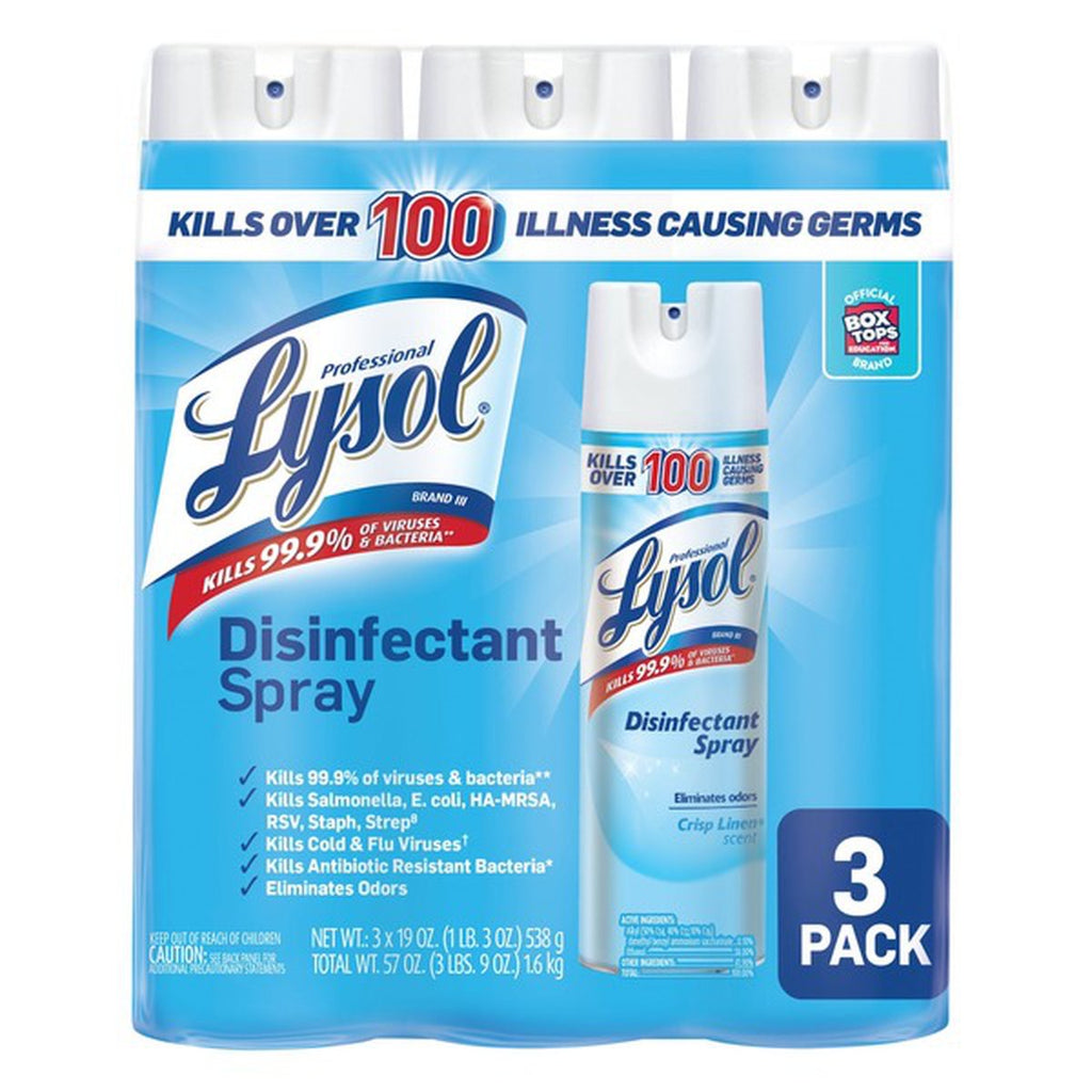 Lysol Disinfectant Spray, Crisp Linen Scent (3/19oz.)