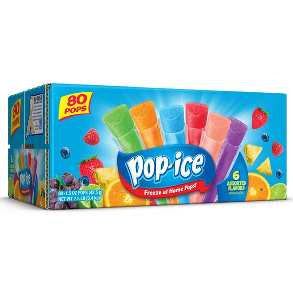 Pop-Ice Assorted Fruit Freezer Ice Pops, (1.5 oz, 80ct.)