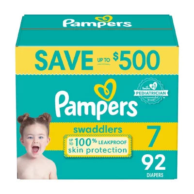 Pampers Swaddlers Diapers Size 7, (92ct.)