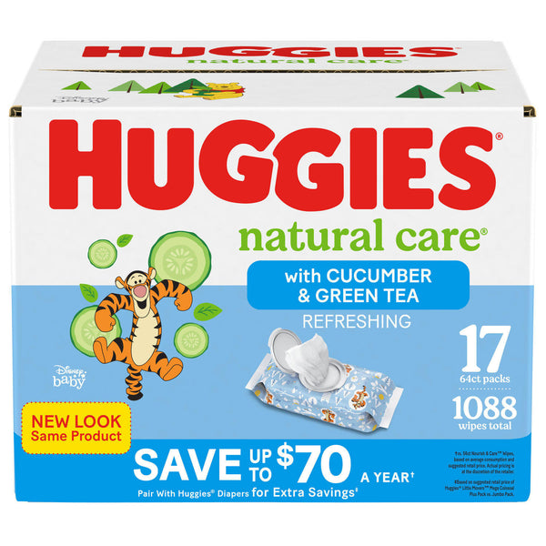 Huggies Natural Care Sensitive Baby Wipes, Refreshing Clean (1088ct.)