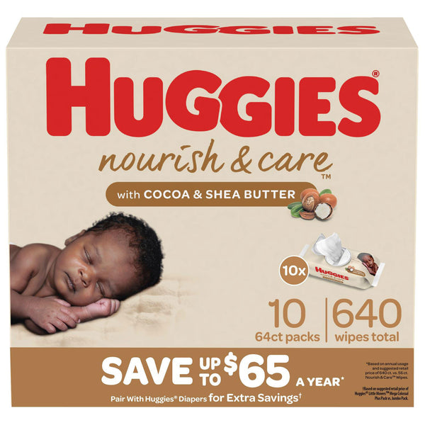 Huggies Nourish & Care Scented Baby Wipes (640 ct.)