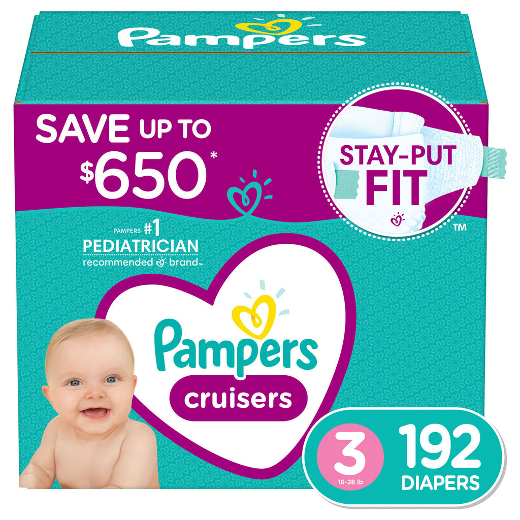 Pampers Cruisers Diapers Size 3, (192ct.)