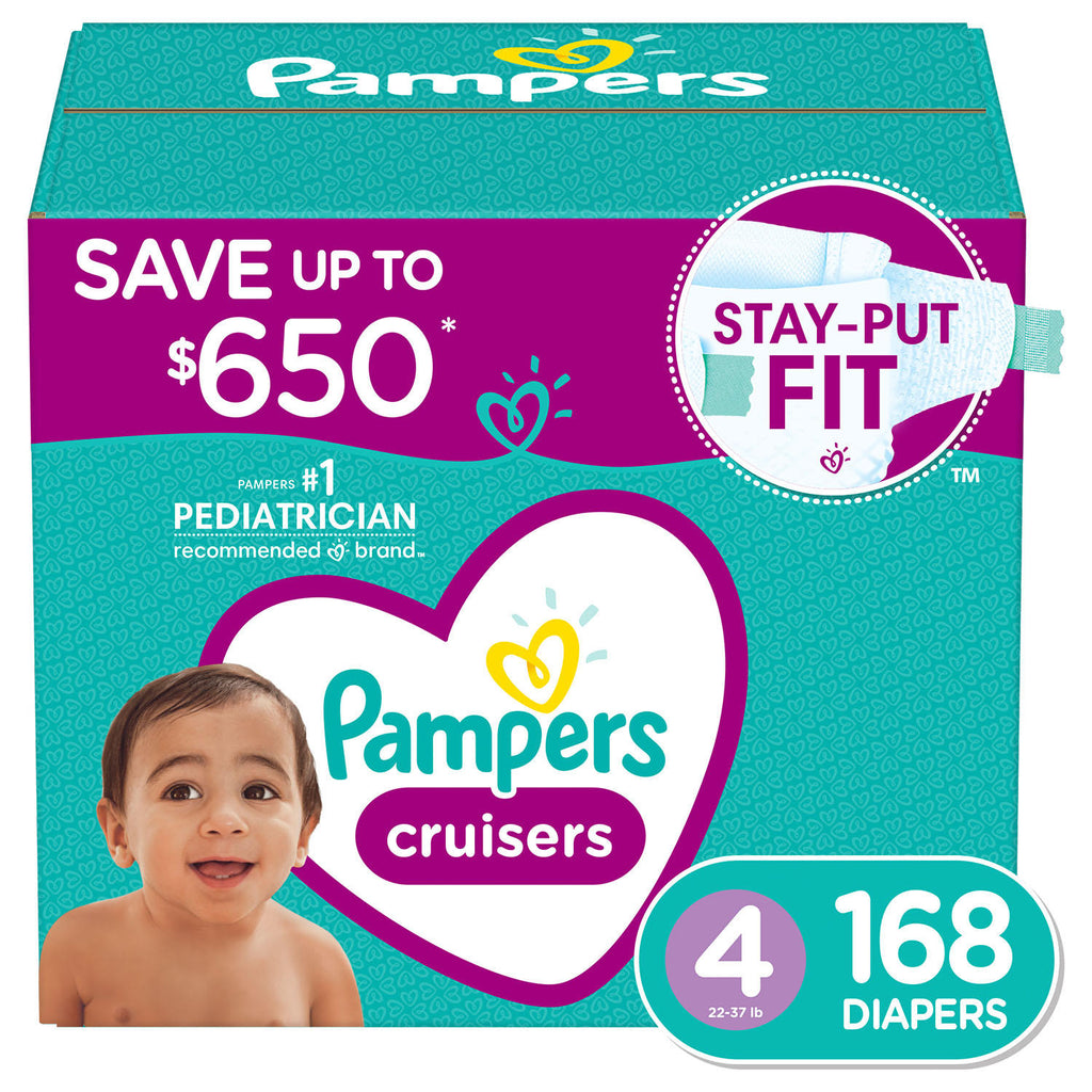 Pampers Cruisers Diapers Size 4, (168ct.)
