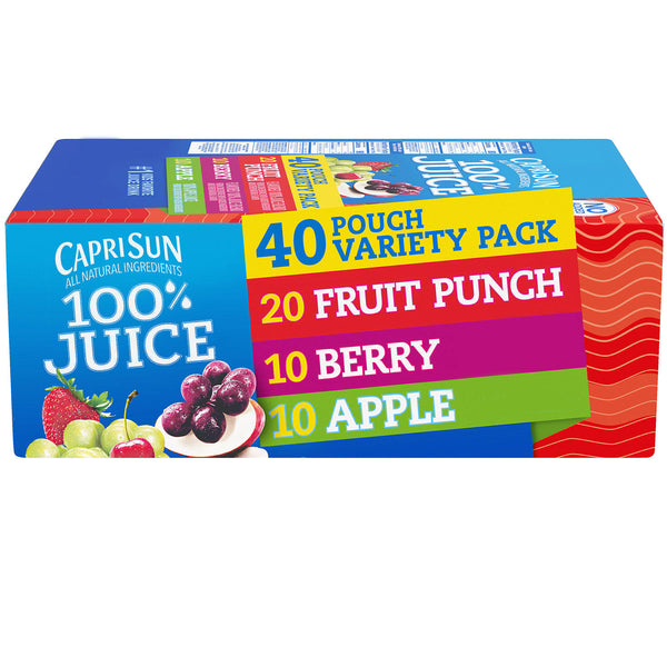 Caprisun 100% Variety Juice,  (40/6oz)