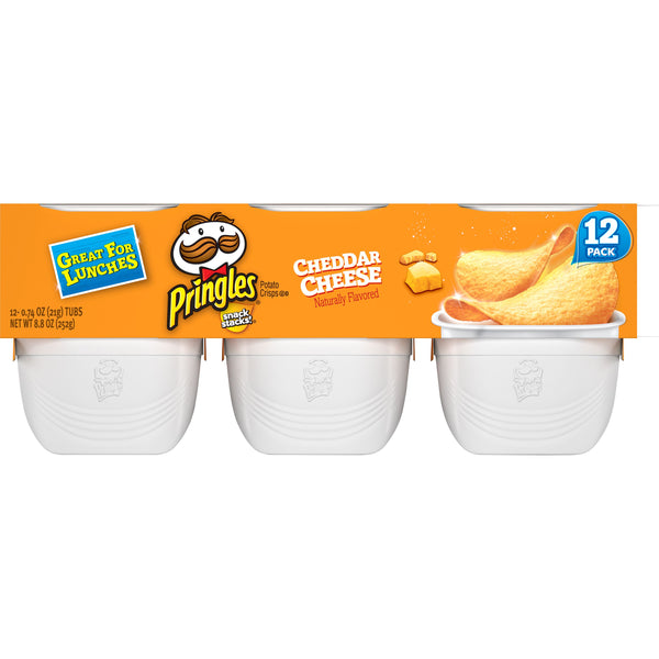 Pringles Potato Crisps, Cheddar Cheese (12ct.)