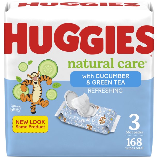 Huggies Natural Care Sensitive Baby Wipes, Refreshing Clean, (168ct.)