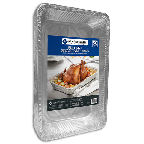 Member's Mark Aluminum Steam Table Pans, Full Size (50 ct.)