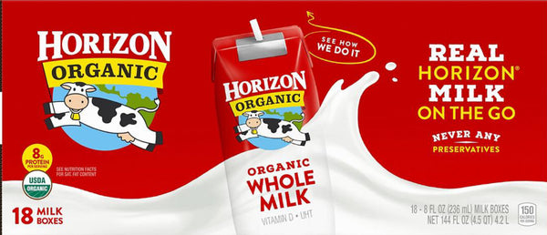 Horizon Organic Whole Milk, 18 pk./8 oz.