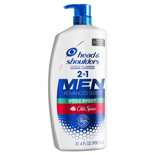 Head and Shoulders 2 in 1 Shampoo, Old Spice Pure Sport, (31.4 oz)