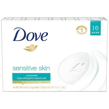 Dove Beauty Bar, Sensitive Skin (4 oz., 16 ct.)