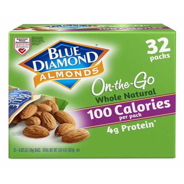 Blue Diamond Whole Natural Almond Snack Packs, (32 ct., 0.625oz)