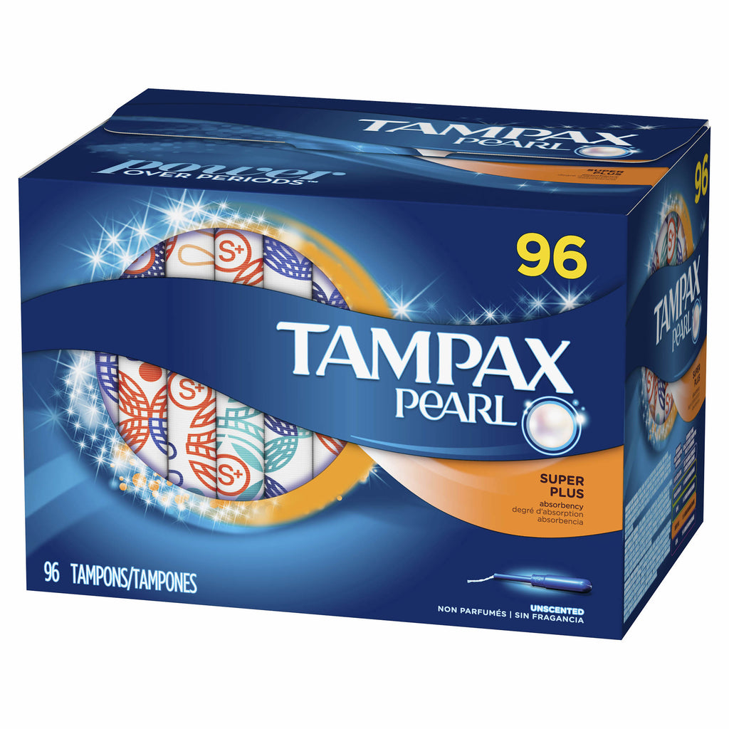 Tampax Pearl Unscented Tampons, Super Plus (96 ct.)