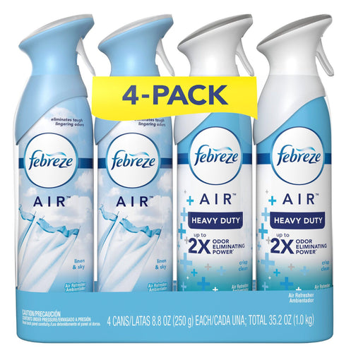 Febreze AIR Freshener, Linen & Sky and Crisp Clean (4ct., 8.8oz.)