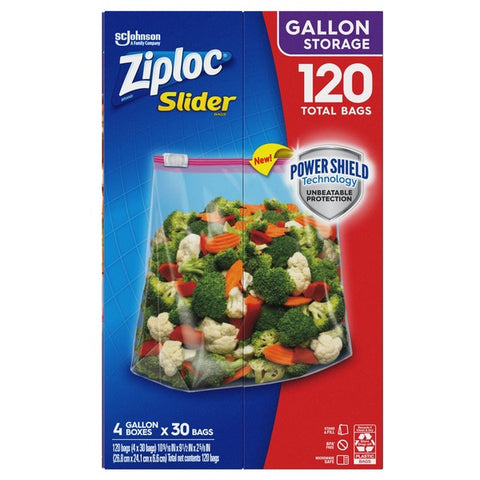 Ziploc Slider Storage Gallon Bags