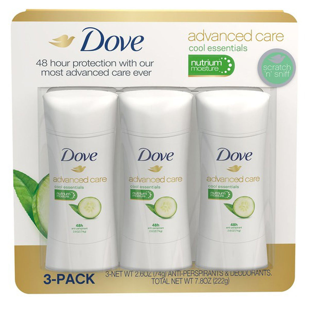 Dove Advanced Care Deodorant, Cool Essentials (2.6 oz., 4pk.)