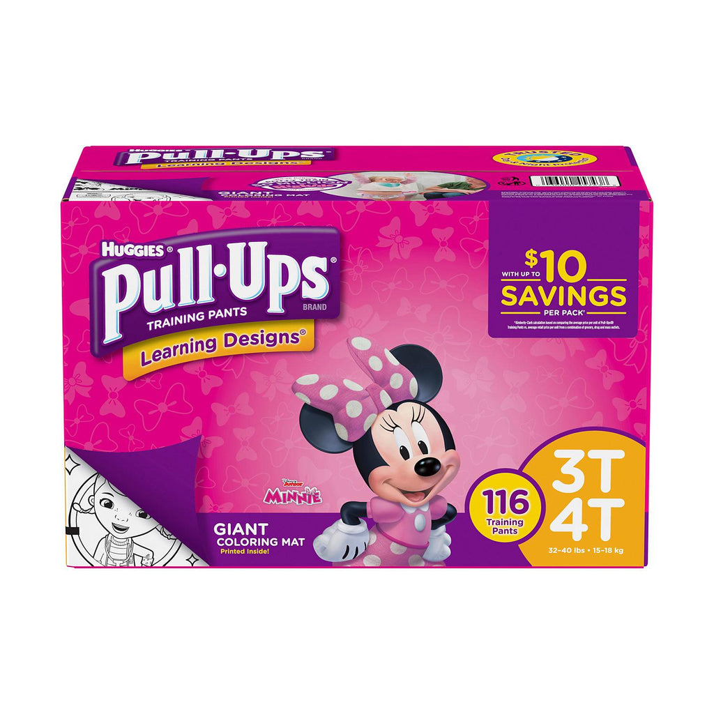 Huggies Pull-ups Girls Training Pants, 3t-4t, (116.ct)
