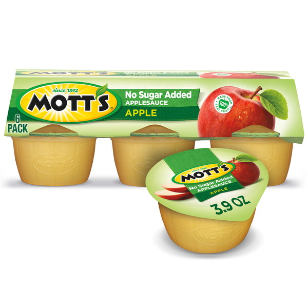 Mott's Applesauce, Apple (No Sugar Added) (6ct., 4oz.)