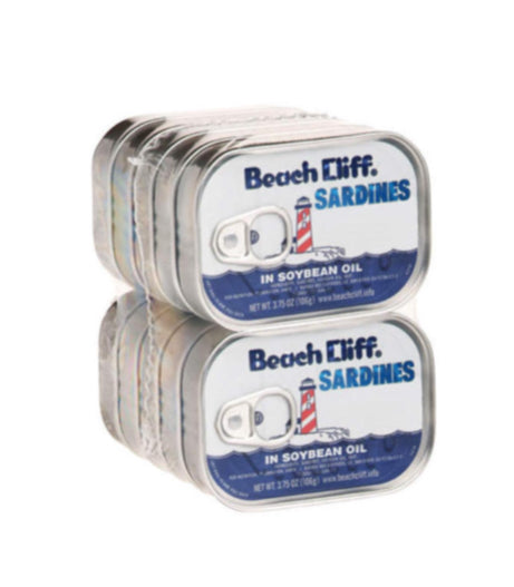 Beach Cliff Canned Sardines in Soy Oil, (10/3.75oz.)